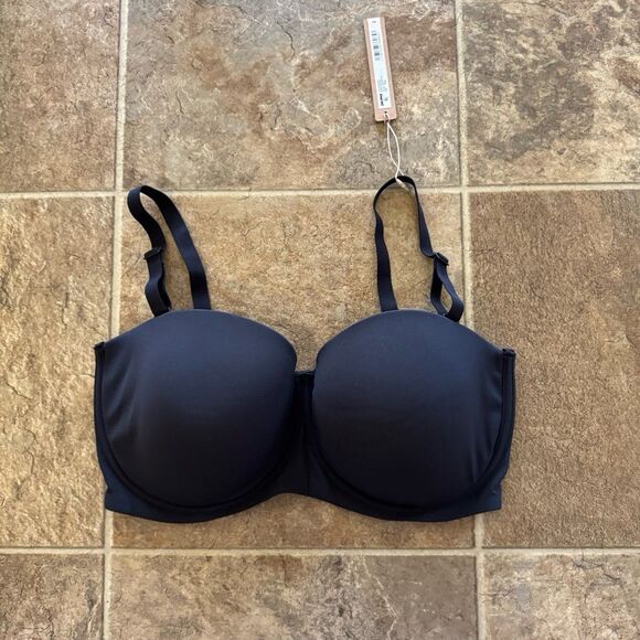 Skims Fits Everybody Strapless Bra Onyx Size 36DDD - Picture 3 of 11